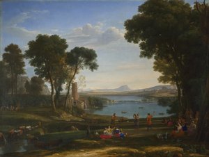 Krajina se svatbou Izáka a Rebeky, 1648 od Claude Lorrain