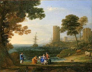 Krajina s únosem Europy Jupiterem od Claude Lorrain