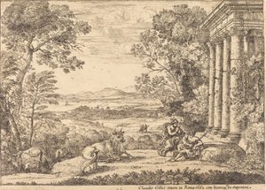 Merkur a Argus (Merkur a Argus) od Claude Lorrain