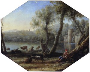 Pastorální krajina od Claude Lorrain