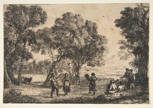 Malý talíř pro country tanec, ca. 1637. od Claude Lorrain
