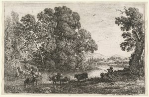 Pastýř (Le bouvier) od Claude Lorrain