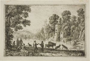 Tanec na břehu řeky od Claude Lorrain