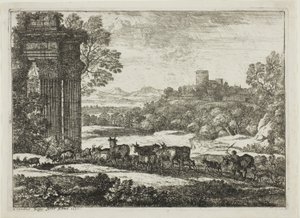Stádo se vrací v bouřlivém počasí od Claude Lorrain