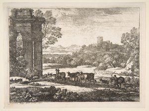Stádo se vrací v bouřlivém počasí, 1651. od Claude Lorrain