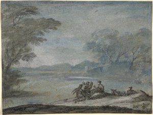 Zbytek na útěku do Egypta od Claude Lorrain