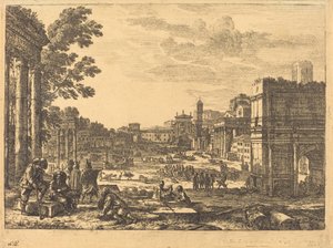 Forum Romanum (Le Campo Vaccino) od Claude Lorrain