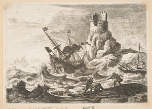 Vrak lodi, ca. 1638-41. od Claude Lorrain