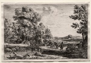 Dřevěný most od Claude Lorrain
