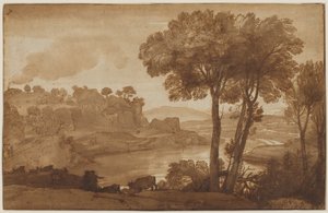 Pohled na Acqua Acetosa recto, c. 1645. od Claude Lorrain