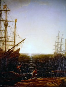 Přístavní scéna (detail) od Claude Lorrain