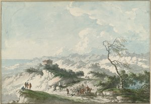 Druhý pohled na krajinu Agrigento od Claude Louis Chatelet