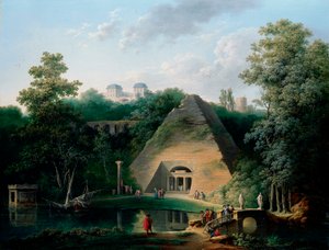 Pyramida v Chateau de Maupertuis, c.1785