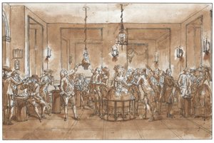 Magnetický experiment. od Claude Louis Desrais