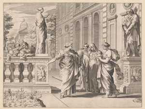 Alegorie na počest Collegio Romano od Claude Mellan