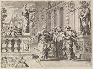 Alegorie na počest římské koleje založené rodinou Borghese, 1615-88. od Claude Mellan