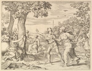 Alegorie o dobré vládě ve Francii, 1685. od Claude Mellan