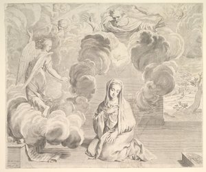 Zvěstování, 1666. od Claude Mellan