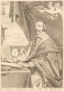 Armand Jean du Plessis, kardinál Richelieu od Claude Mellan