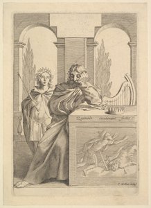 David: Titulní stránka pro Talon, LHistoire Sainte, III, 1645. od Claude Mellan