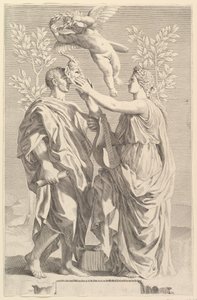 Frontispis: Horace, Quintus Horatius Flaccus, 1642 od Claude Mellan