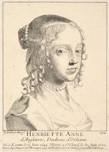 Henriette-Anne Anglická, vévodkyně z Orleansu. od Claude Mellan