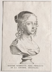 Henriette-Marie dAngleterre, vévodkyně dOrleans. od Claude Mellan