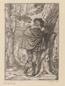 James Howell opřený o strom Titulní strana pro: James Howell, Dendrologie (...), 1641 od Claude Mellan