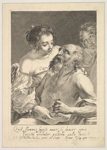 Lot a jeho dcery, 1629. od Claude Mellan