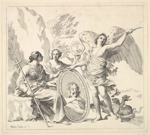 Louis-Emmanuel de Valois, hrabě z Alais a vévoda z Angoulême, 17. století. od Claude Mellan