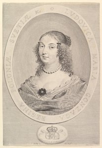 Ludovica Maria Gonzaga, královna Polska, 1645. od Claude Mellan