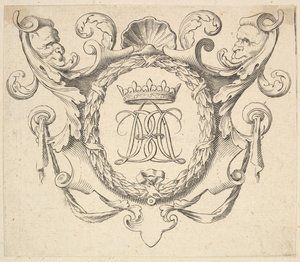 Monogram korunován. od Claude Mellan