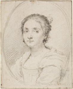 Portrét Virginie de Vezzo da Velletri od Claude Mellan