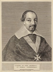 Portrét Clauda de Rebé, arcibiskupa z Narbonne od Claude Mellan
