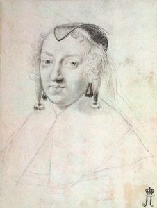 Portrét Anny Rakouské 1601-1666, před rokem 1643. od Claude Mellan