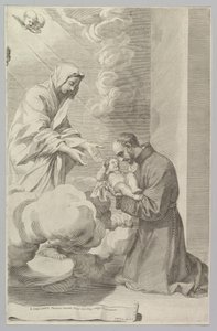 St. Gaëtan, zakladatel theatinů. od Claude Mellan