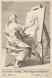 Svatý Lukáš Maluje Pannu, 1625. od Claude Mellan
