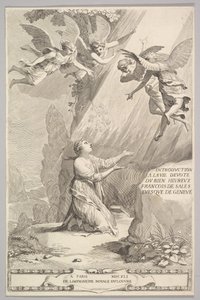 Titulní strana pro François de Sales, Úvod do zbožného života, 1641. od Claude Mellan