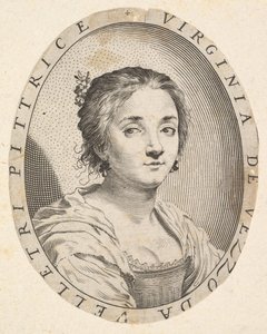 Virginia da Vezzo, manželka Simona Voueta, 1626. od Claude Mellan