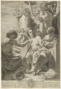Alegorie intelektu, paměti a vůle od Claude Mellan after Simon Vouet
