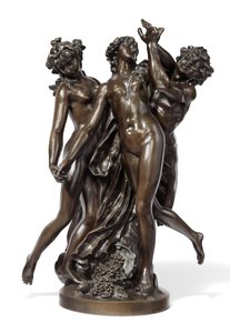Tři grácie, kolem roku 1860 (bronz) od Claude Michel (after) Clodion