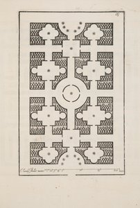 Design for Parterre, from Theater des Plans et Jardinages, pub. 1652 (rytina) od Claude Mollet