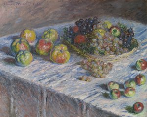 Jablka a hrozny, 1880. od Claude Monet