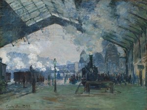 Příjezd vlaku do Normandie, Gare Saint-Lazare od Claude Monet