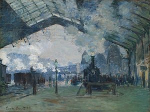 Příjezd vlaku Normandie, Gare Saint-Lazare, 1877. od Claude Monet