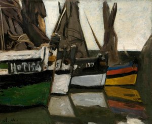 Rybářské lodě v Honfleuru Rybářské lodě v Honfleuru, cca 1866. od Claude Monet