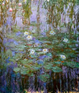 Modré lekníny (detail) od Claude Monet