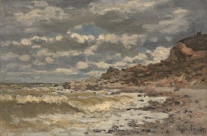 Pobřeží v Sainte-Adresse od Claude Monet
