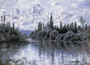 Rameno Seiny poblíž Vétheuil od Claude Monet