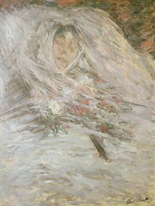 Camille Monet (1847-1979) na smrtelné posteli, 1879 od Claude Monet